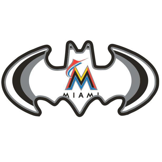 Miami Marlins Batman Logo iron on transfers